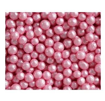 Picture of PINK SUGAR PEARLS 4MM EDIBLE SPRINKLES X 50G